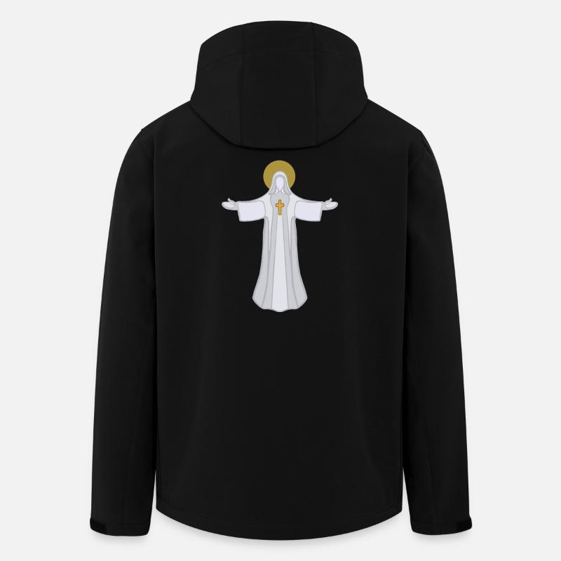 Saint Auréole Jésus à bras ouverts - Veste softshell homme en polyester recyclé Stanley/Stella - noir