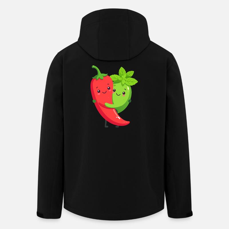 Kuschelige Chilli Minze Freunde - Recycelte Männer Softshell-Jacke von Stanley/Stella - Schwarz