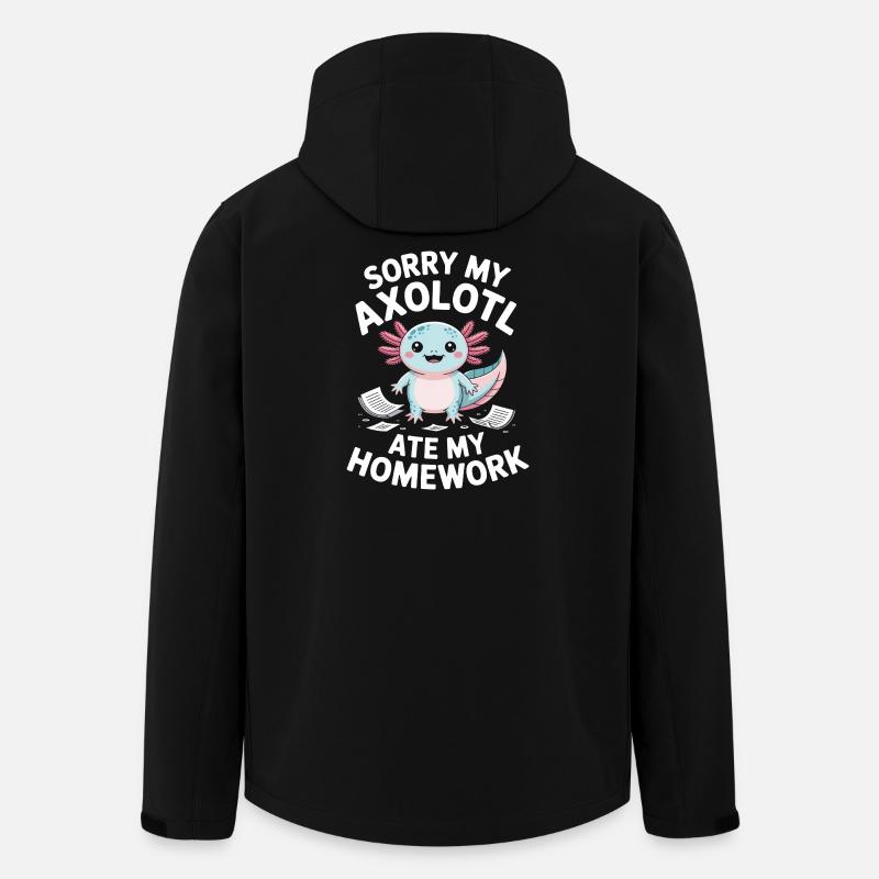 Axolotl Ate My Homework - Men’s Recycled Softshell Jacket by Stanley/Stella - black