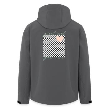 Des ondes positives, une grande âme - Veste softshell homme en polyester recyclé Stanley/Stella - noir - Dos - AI Model Male 185 light (185cm)