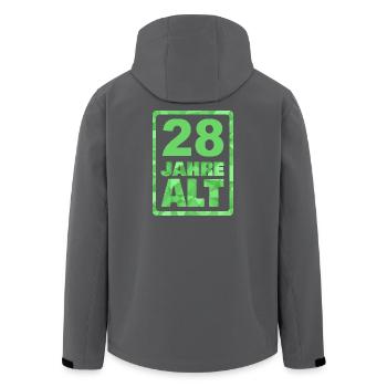 Alt 28 - Recycelte Männer Softshell-Jacke von Stanley/Stella - Schwarz - Hinten - AI Model Male 185 light (185cm)