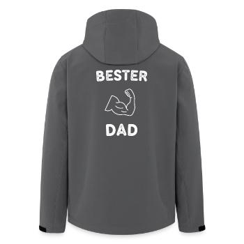 Best Dad - Men’s Recycled Softshell Jacket by Stanley/Stella - black - Back - AI Model Male 185 light (185cm)