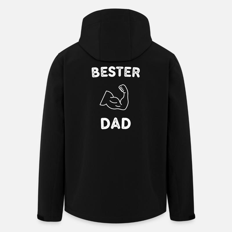 Meilleur Papa - Veste softshell homme en polyester recyclé Stanley/Stella - noir