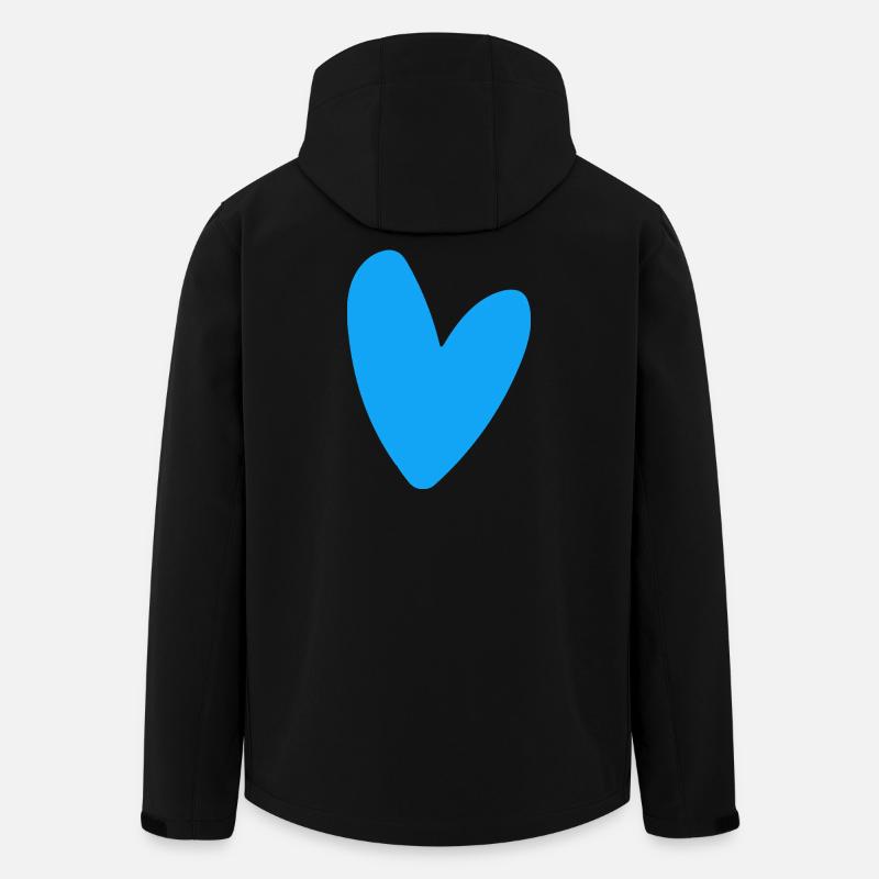 Blue heart neon retro style striking - Men’s Recycled Softshell Jacket by Stanley/Stella - black