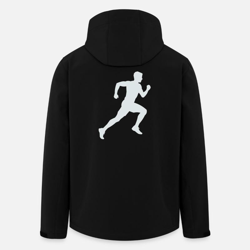 Running Silhouette Sprint - Men’s Recycled Softshell Jacket by Stanley/Stella - black