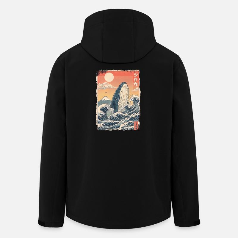 Kawaii Wal - Recycelte Männer Softshell-Jacke von Stanley/Stella - Schwarz