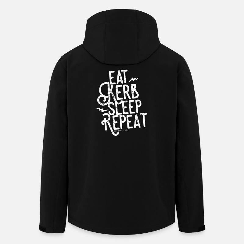 Eat Kerb Sleep Repeat - Recycelte Männer Softshell-Jacke von Stanley/Stella - Schwarz
