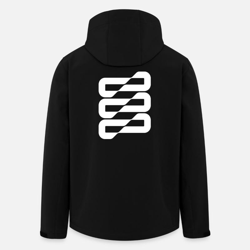 Flowwave Stripes Abstract - Men’s Recycled Softshell Jacket by Stanley/Stella - black