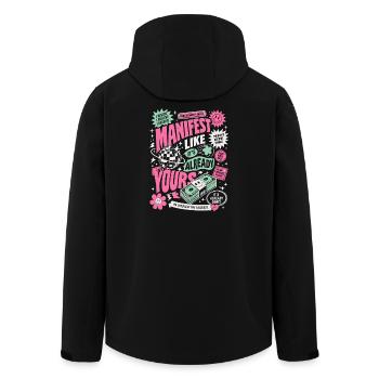 Manifest Like It's Already Yours - Recycelte Männer Softshell-Jacke von Stanley/Stella - Schwarz - Hinten - AI Model Male 185 light (185cm)