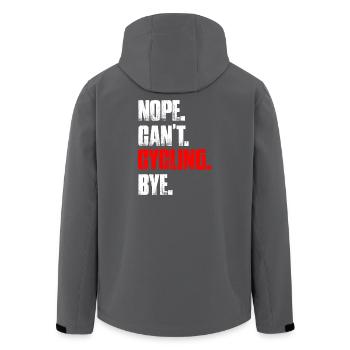 Nope can't cycling Fahrrad Mountainbike Downhill - Recycelte Männer Softshell-Jacke von Stanley/Stella - Schwarz - Hinten - AI Model Male 185 light (185cm)