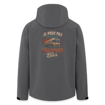 je peux pas jeux Chauffeur De Bus - Veste softshell homme en polyester recyclé Stanley/Stella - noir - Dos - AI Model Male 185 light (185cm)