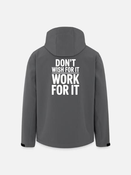Wünsch dir das nicht, arbeite dafür. - Recycelte Männer Softshell-Jacke von Stanley/Stella - Schwarz