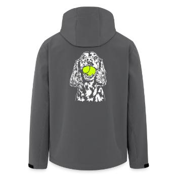 Cocker Spaniel Dog Dog Wilsigns - Men’s Recycled Softshell Jacket by Stanley/Stella - anthracite - Back - AI Model Male 185 light (185cm)