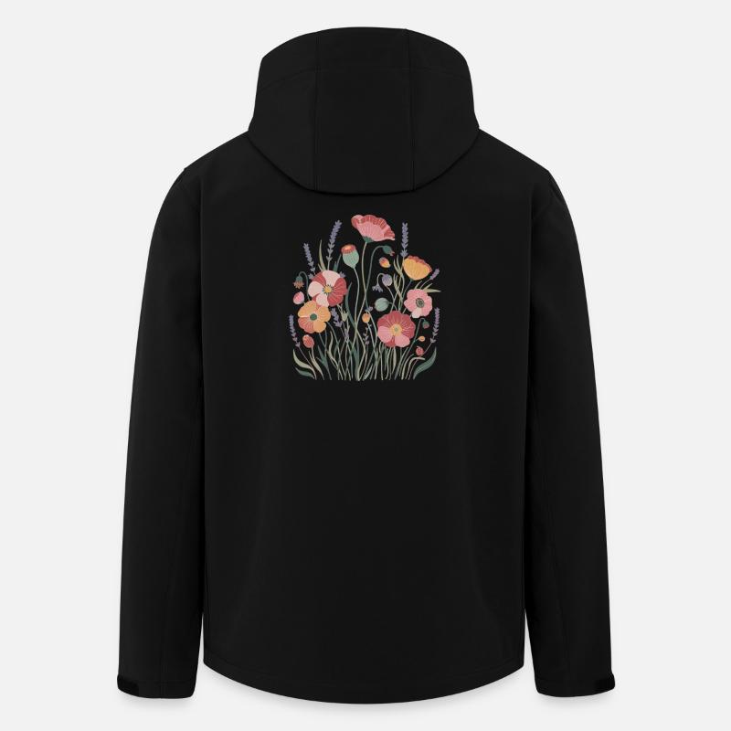 Boho Wildflowers – Blooming Harmony - Men’s Recycled Softshell Jacket by Stanley/Stella - black