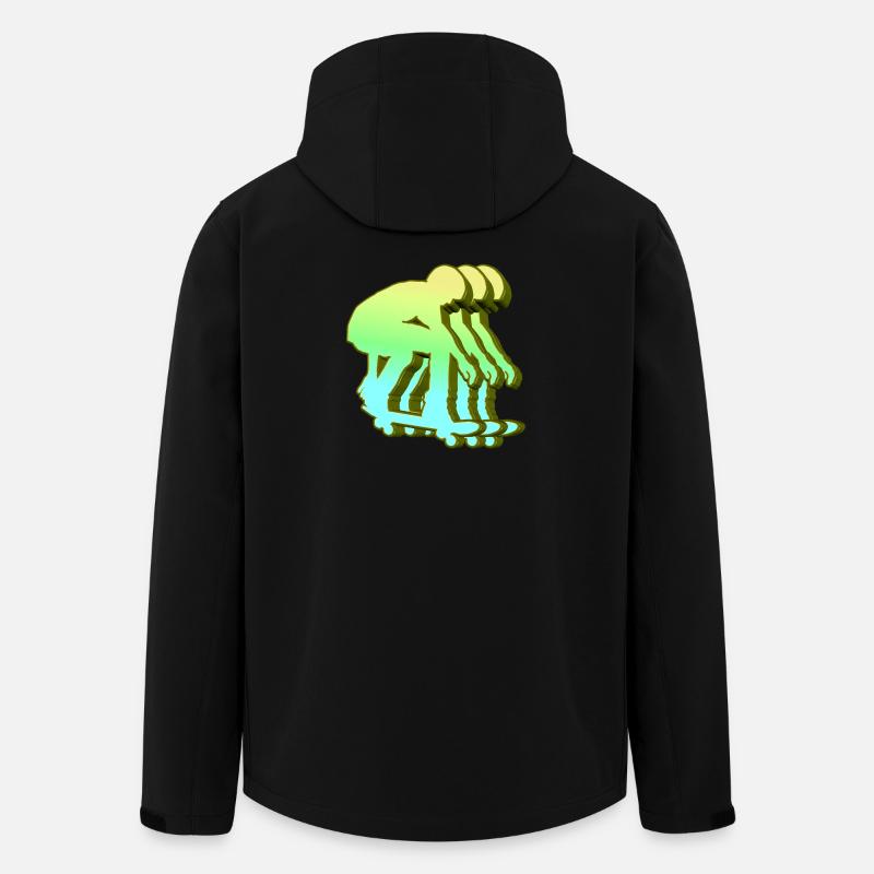 Skateboarder 3D - Men’s Recycled Softshell Jacket by Stanley/Stella - black