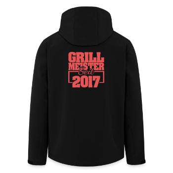 2017 - Recycelte Männer Softshell-Jacke von Stanley/Stella - Schwarz - Hinten - AI Model Male 185 light (185cm)