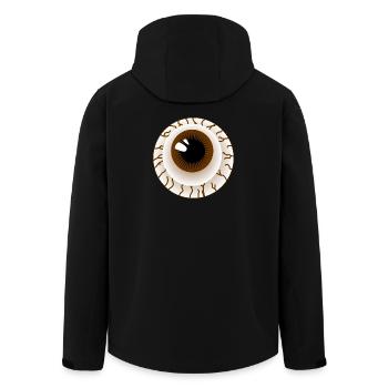 Brown eyeball - Men’s Recycled Softshell Jacket by Stanley/Stella - black - Back - AI Model Male 185 light (185cm)