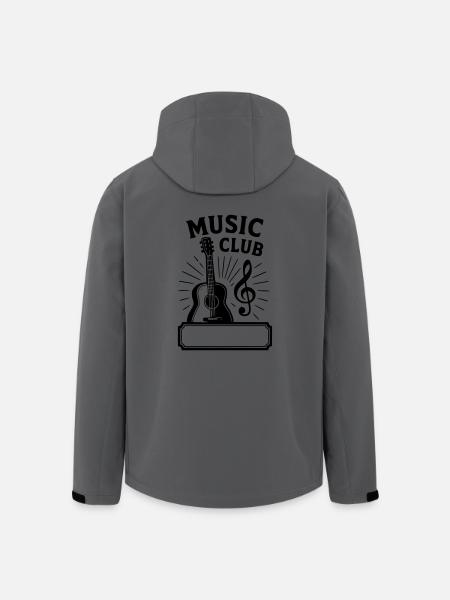 Musikclub - Nachname - Recycelte Männer Softshell-Jacke von Stanley/Stella - Schwarz