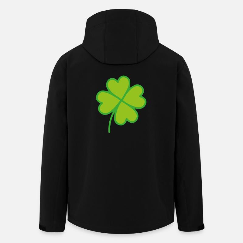 Trèfle chanceux - Veste softshell homme en polyester recyclé Discoverer Stanley/Stella - noir