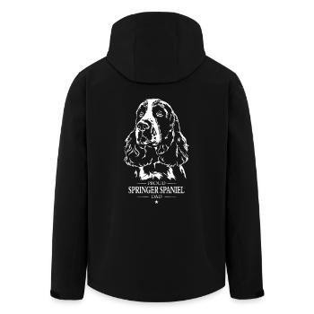 English Springer Spaniel Dad Hunde Hund Wilsigns - Recycelte Männer Softshell-Jacke von Stanley/Stella - Schwarz - Hinten - AI Model Male 185 light (185cm)