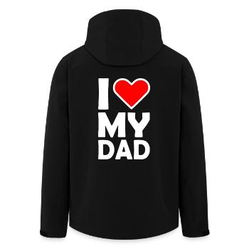 I love my dad - Recycelte Männer Softshell-Jacke von Stanley/Stella - Schwarz - Hinten - AI Model Male 185 light (185cm)
