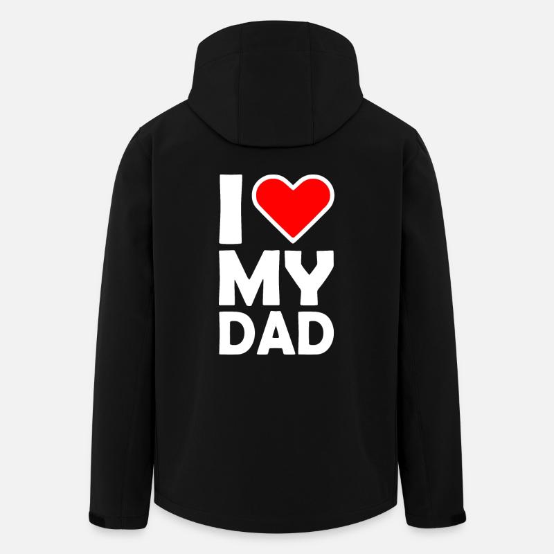 I love my dad - Stanley/Stella herre softshelljakke i genanvendt polyester - sort