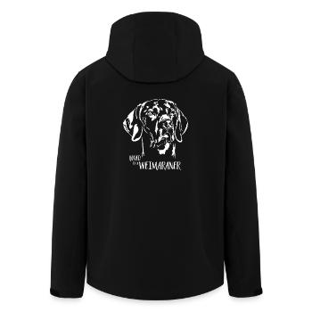 Aimé par un Weimaraner Hundespruch Hunde Wilsigns - Veste softshell homme en polyester recyclé Stanley/Stella - noir - Dos - AI Model Male 185 light (185cm)