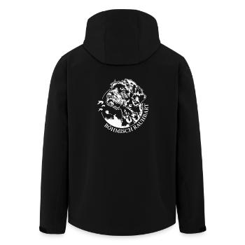 Böhmisch Rauhbart Portrait Jagdhunde Hund Wilsigns - Recycelte Männer Softshell-Jacke von Stanley/Stella - Schwarz - Hinten - AI Model Male 185 light (185cm)