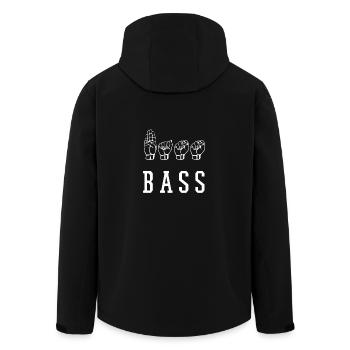 basse - Veste softshell homme en polyester recyclé Stanley/Stella - noir - Dos - AI Model Male 185 light (185cm)