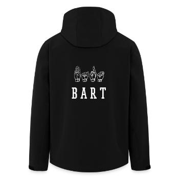 barbe - Veste softshell homme en polyester recyclé Stanley/Stella - noir - Dos - AI Model Male 185 light (185cm)