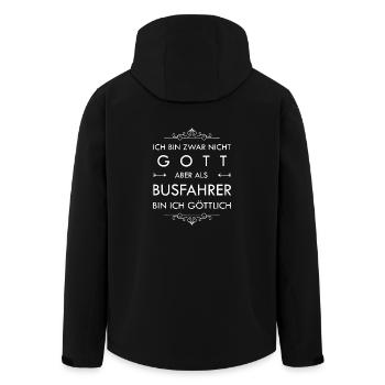 Busfahrer, Busfahrer T-Shirt, Bus, Beruf, witzig - Recycelte Männer Softshell-Jacke von Stanley/Stella - Schwarz - Hinten - AI Model Male 185 light (185cm)