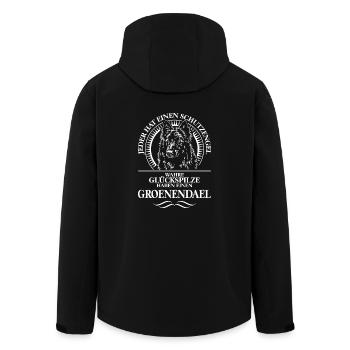 GROENENDAEL Schutzengel Wilsigns Geschenk Hunde - Recycelte Männer Softshell-Jacke von Stanley/Stella - Schwarz - Hinten - AI Model Male 185 light (185cm)