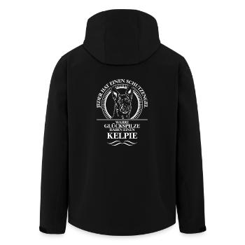 KELPIE Schutzengel Hundespruch Wilsigns Hunde Hund - Recycelte Männer Softshell-Jacke von Stanley/Stella - Schwarz - Hinten - AI Model Male 185 light (185cm)