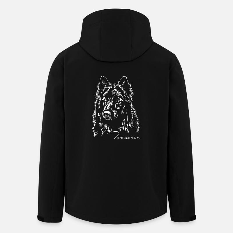 TERVUEREN Portrait Hunde Hund Wilsigns - Recycelte Männer Softshell-Jacke von Stanley/Stella - Schwarz