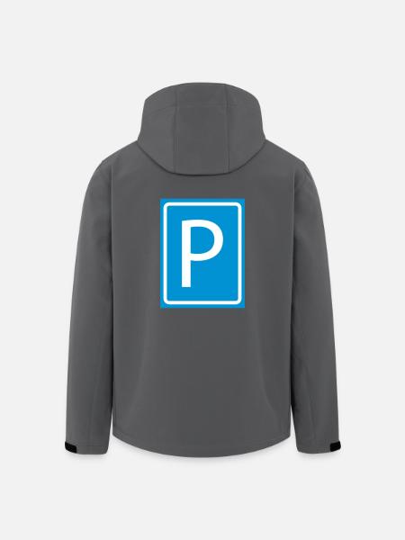 P Parkering brev P-skiven parkering 2c - Stanley/Stella herre softshelljakke i genanvendt polyester - sort