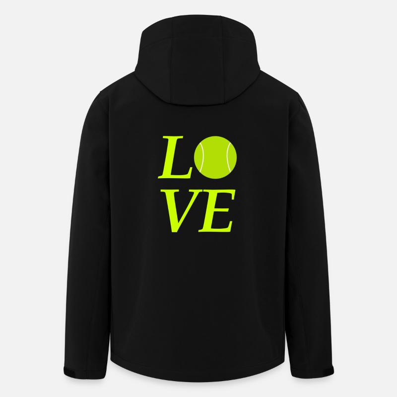 Love Tennis - Recycelte Männer Softshell-Jacke von Stanley/Stella - Schwarz