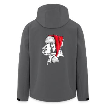 Santa English Bull Terrier Christmas Wilsigns - Veste softshell homme en polyester recyclé Stanley/Stella - noir - Dos - AI Model Male 185 light (185cm)