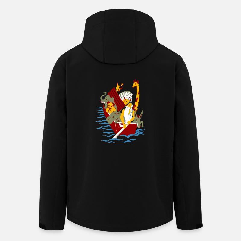 Arche Noah Bibel Geschichte Religion Tiere Rettung - Recycelte Männer Softshell-Jacke von Stanley/Stella - Schwarz