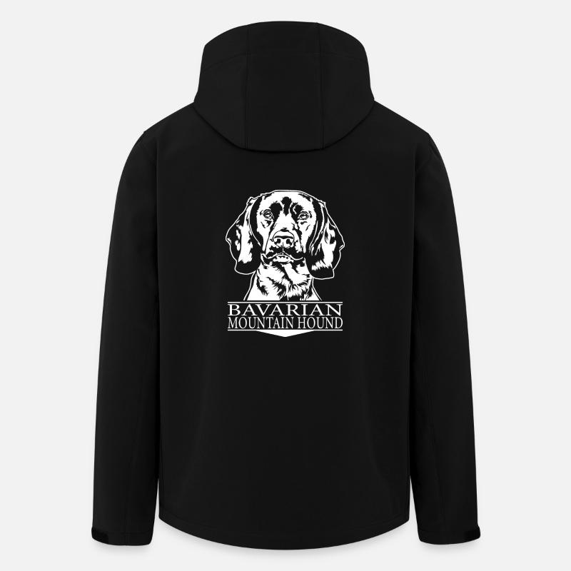 BAVARIAN MOUNTAIN HOUND Portrait Jagdhund Wilsigns - Recycelte Männer Softshell-Jacke von Stanley/Stella - Schwarz