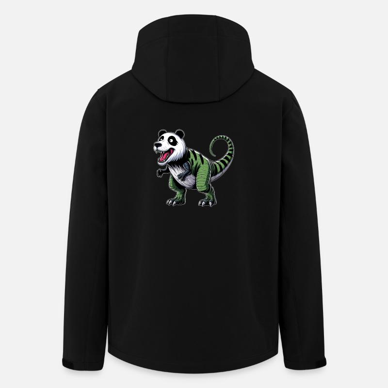 Brontosaurier-Zebra Fusion: Fantastisches - Recycelte Männer Softshell-Jacke von Stanley/Stella - Schwarz