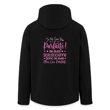 Statisticienne plus que parfaite, métier de rêve - Veste softshell homme en polyester recyclé Stanley/Stella - noir - Dos - AI Model Male 185 light (185cm)
