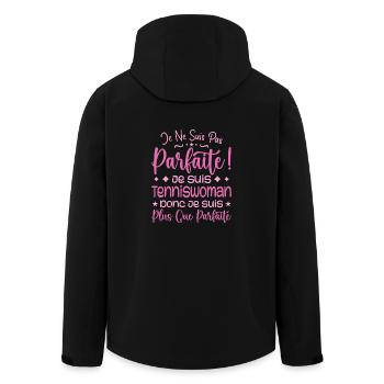 Tenniswoman plus que parfaite, métier de rêve - Veste softshell homme en polyester recyclé Stanley/Stella - noir - Dos - AI Model Male 185 light (185cm)
