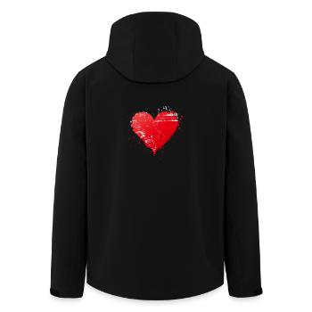 Heart - Recycelte Männer Softshell-Jacke von Stanley/Stella - Schwarz - Hinten - AI Model Male 185 light (185cm)
