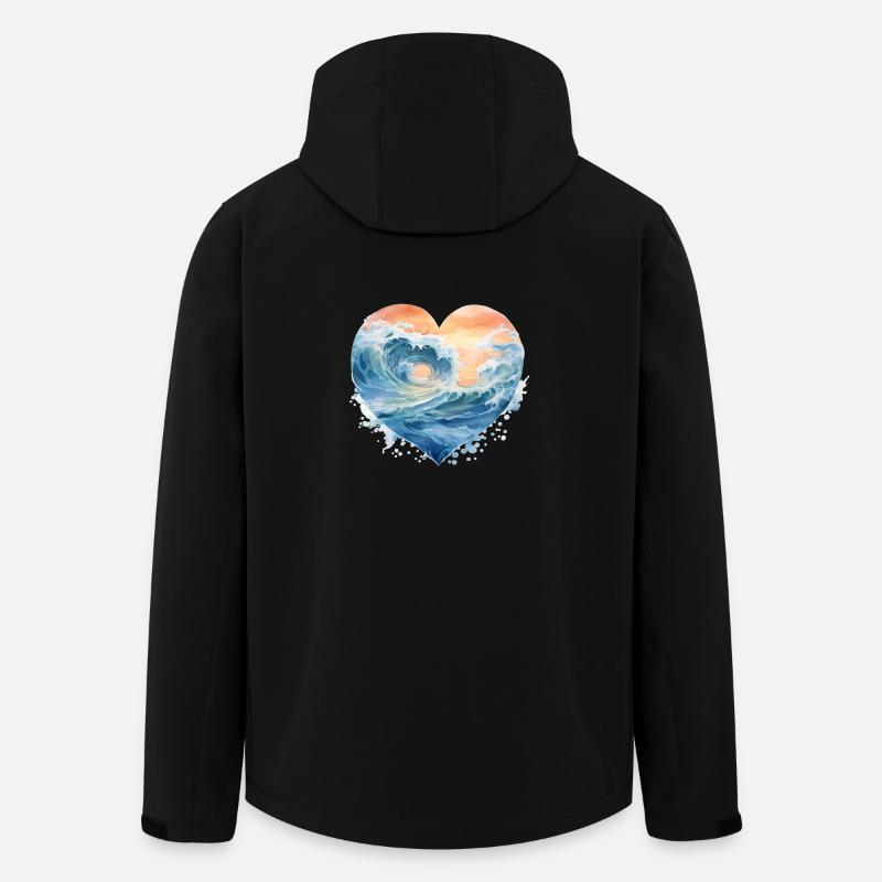 Welle - Recycelte Männer Softshell-Jacke von Stanley/Stella - Schwarz