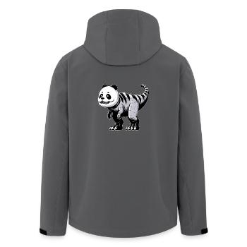 T-Rex Panda Fusion: Fabelhaftes Kreatur-Design - Recycelte Männer Softshell-Jacke von Stanley/Stella - Schwarz - Hinten - AI Model Male 185 light (185cm)