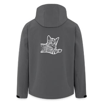 Chat chat chaton - Veste softshell homme en polyester recyclé Stanley/Stella - noir - Dos - AI Model Male 185 light (185cm)