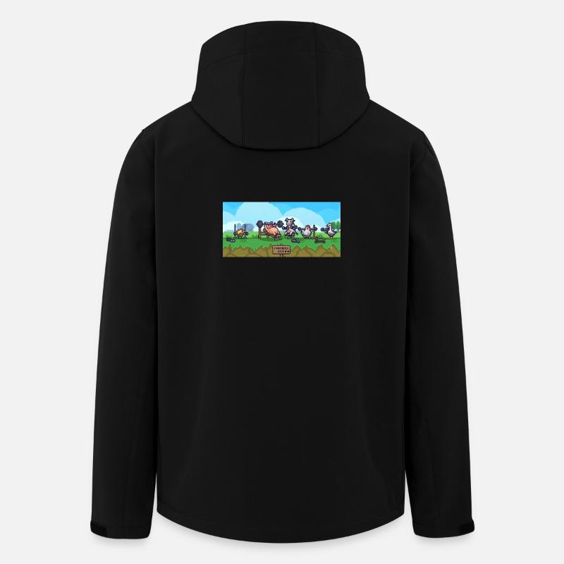 Peasant Gym Pixel Show - Men’s Recycled Softshell Jacket by Stanley/Stella - black