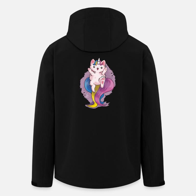 Kitty Katacorn is Happy - Men’s Recycled Softshell Jacket by Stanley/Stella - black