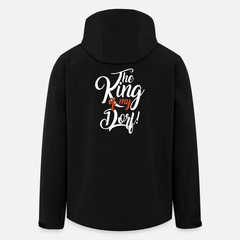 Der König im Dorf lustig Spruch - Recycelte Männer Softshell-Jacke von Stanley/Stella - Schwarz