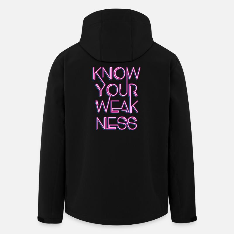 Kenne deine Schwäche - Recycelte Männer Softshell-Jacke von Stanley/Stella - Schwarz